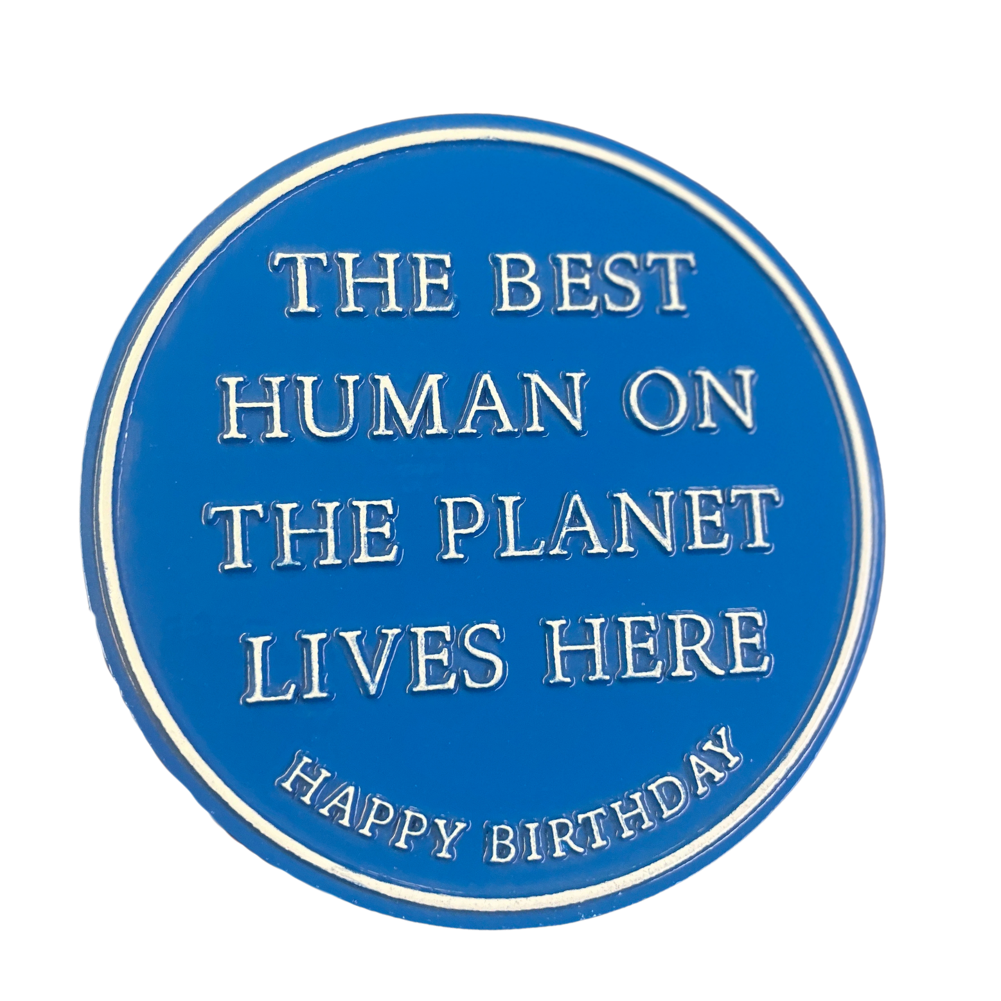 Blue Circle Plaque - 17cm Circle