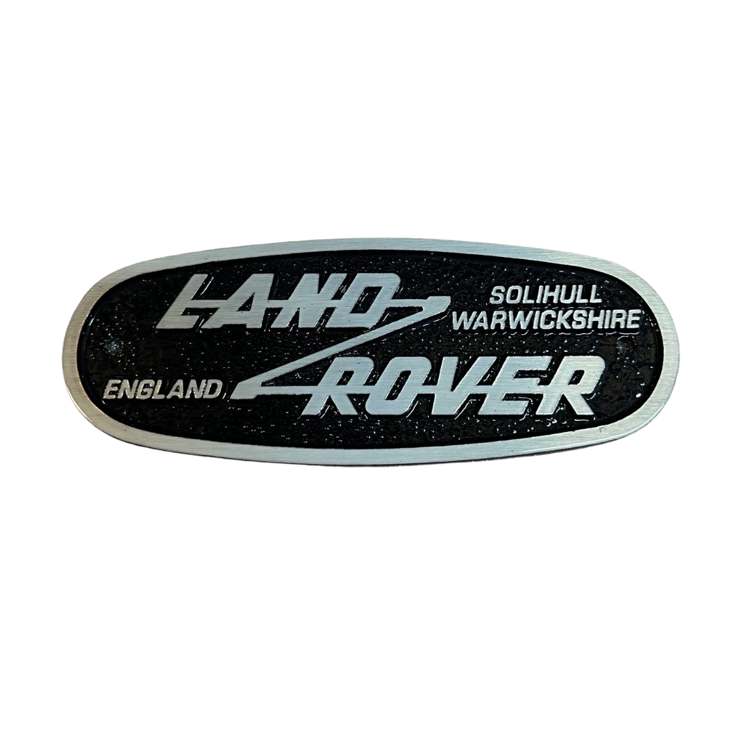 Cast aluminium Land Rover Solihull Oval plaque (FN1)