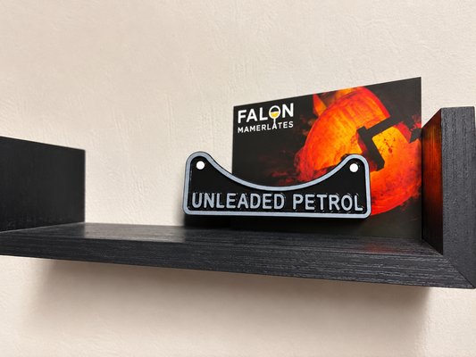 Cast Aluminium Unleaded Petrol Plate (FN14)