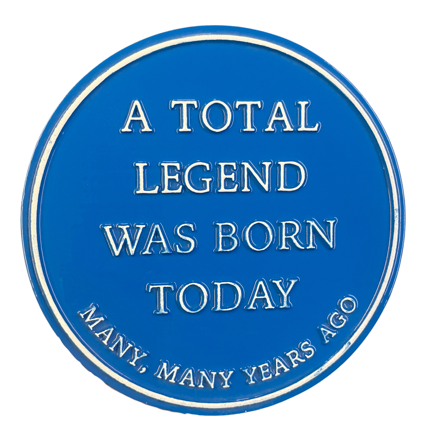 Blue Circle Plaque - 17cm Circle
