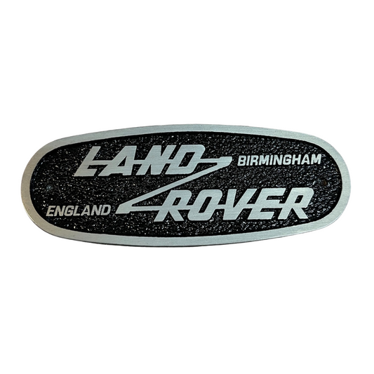 Cast aluminium Land Rover Birmingham badge (FN12)