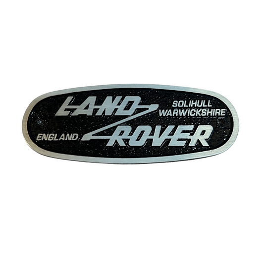 Cast aluminium Land Rover Solihull Oval plaque (FN1)