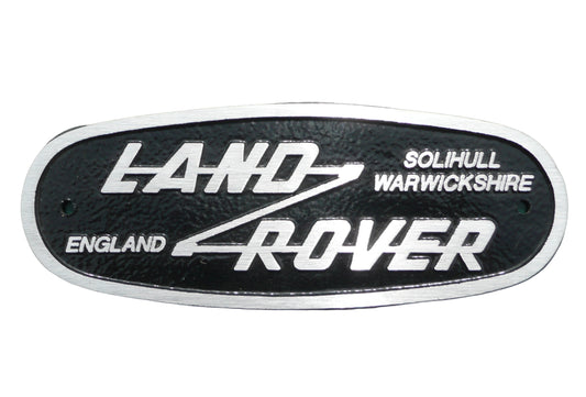 Cast aluminium Land Rover Solihull Oval plaque (FN1)